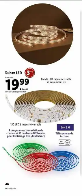 Lidl Ruban led offre
