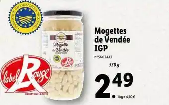 Lidl Mogettes de vendée igp saveurs de nos régions offre
