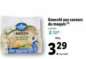 Lidl Gnocchi aux saveurs du maquis colomba offre