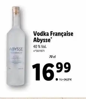 Vodka française abysse