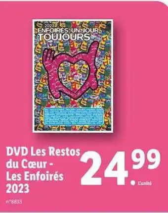 Lidl Dvd les restos du coeur - els enfoirés 2023 offre
