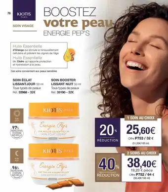 Stanhome Soin éclat lissant jour, soin booster lissant nuit kiotis paris offre
