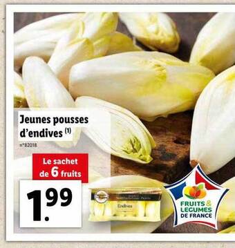 Lidl Jeunes pousses d'endives offre