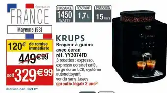 Cora x Carrefour Cafetière krups offre