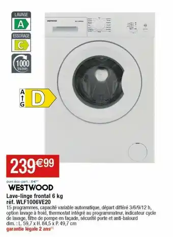 Cora x Carrefour Lave-linge offre