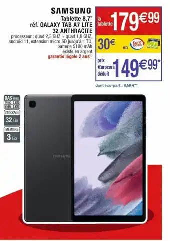 Cora x Carrefour Tablette samsung offre