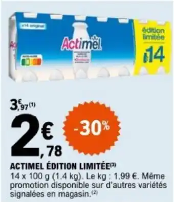 E.Leclerc Actimel édition limitée offre