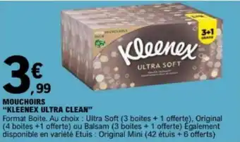 E.Leclerc Mouchoirs "KLEENEX ULTRA CLEAN" offre