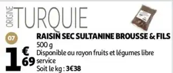 Auchan Raisin sec sultanine brousse & fils offre