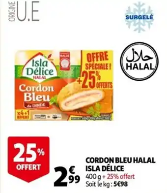 Auchan Cordon bleu halal isla délice offre