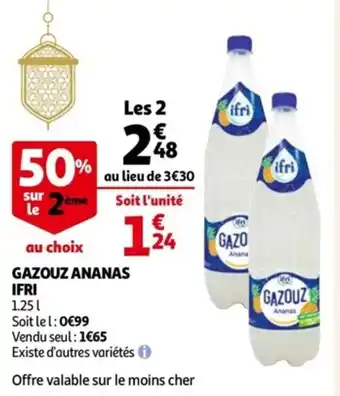 Auchan Gazouz ananas IFRI offre