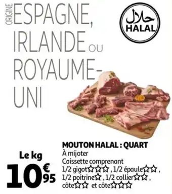Auchan Mouton halal : quart offre