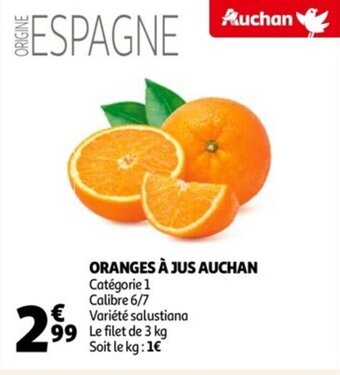 Auchan Oranges à jus auchan offre