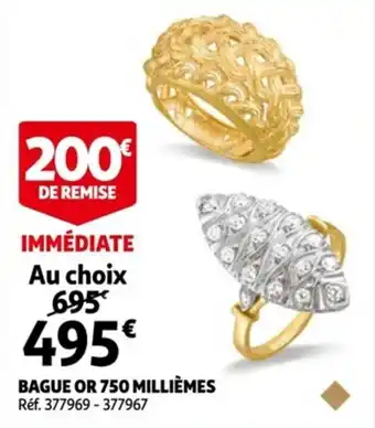 Auchan Bague or 750 millièmes offre