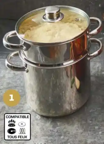 Auchan Couscoussier inox 6L offre