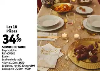 Auchan Service de table offre