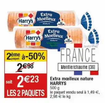 Cora x Carrefour Extra mœlleux nature HARRYS offre