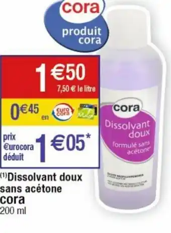 Dissolvant Doux Sans Acétone Cora