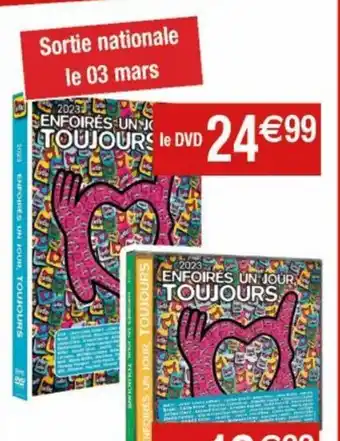 Cora x Carrefour Double DVD Les Enfoirés Enfoirés Un Jour Toujours offre