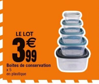 Cora x Carrefour Boites de Conservation offre