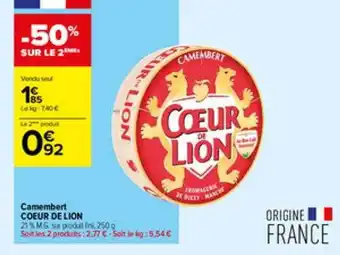Camembert cĆur de lion