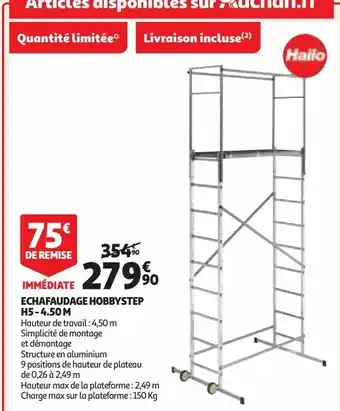 Auchan Echafaudage hobbystep h5 - 4.50 m offre