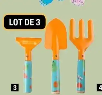 La Foir'Fouille 3 Outils de Jardinage Enfant offre