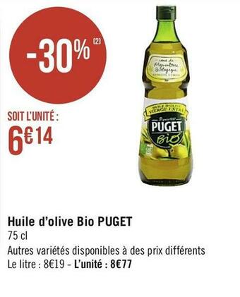 Casino Supermarchés Huile d’olive Bio offre