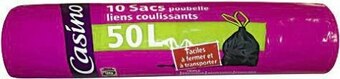 Sacs poubelle liens coulissants 50 L