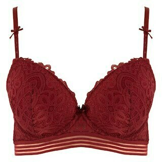 Stokomani Soutien-gorge micro dentelle rouge offre