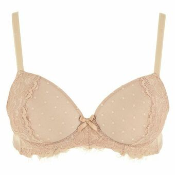 Soutien gorge micro dentelle pois