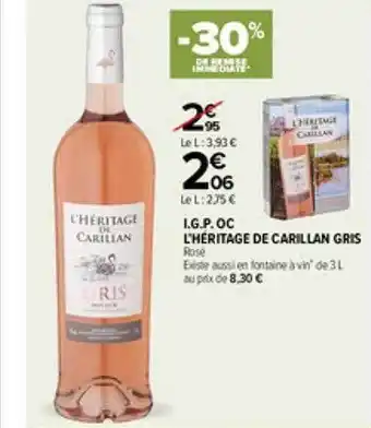 I.g.p. oc l'héritage de carillan gris