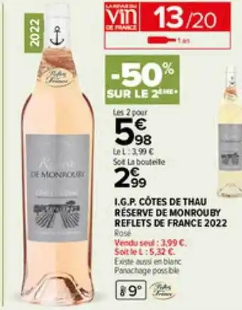 I.g.p. cÎtes de thau réserve de monrouby reflets de france 2022