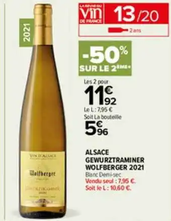 Alsace gewurztraminer wolfberger 2021