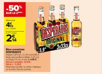 Carrefour Contact Bière aromatisée desperados offre