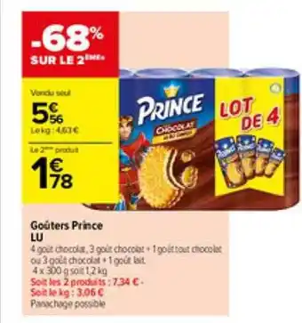 Carrefour Contact Goûters prince lu offre