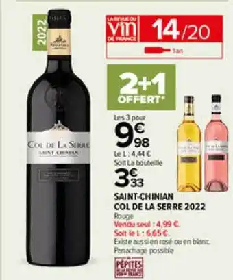 Saint-chinian col de la serre 2022