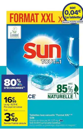 Carrefour Tablettes lave vaisselle offre