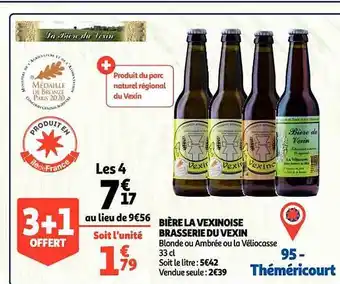 Auchan Bière la vexinoise brasserie du vexin offre