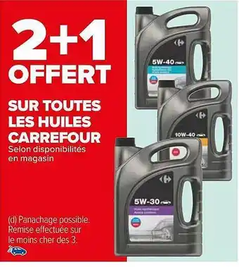 Carrefour Les huiles carrefour offre