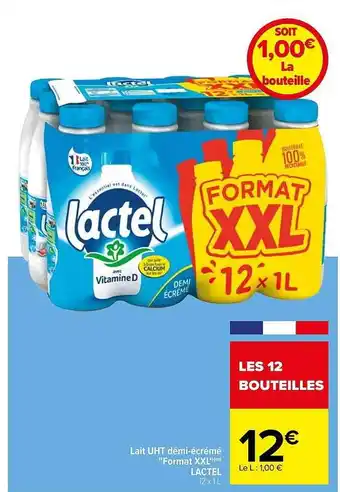 Carrefour Lait uht demi-écrémé offre