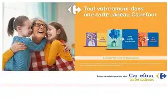 Carrefour Carte cadeau carrefour offre