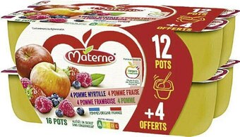 Casino Supermarchés MATERNE Pomme/Pomme Fraise/Pomme Myrtille/Pomme Framboise offre
