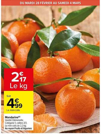 Carrefour Mandarine offre