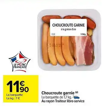 Carrefour Choucroute garnie offre