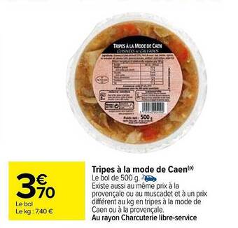 Carrefour Tripes à la mode de caen offre