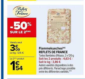 Carrefour Flammekueches reflets de france offre