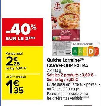 Carrefour Quiche lorraine carrefour extra offre
