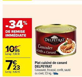 Carrefour Plat cuisiné de canard delpeyrat offre