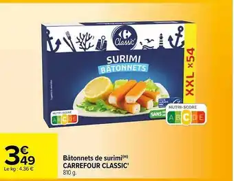 Carrefour Bâtonnets de surimi carrefour classic' offre